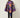SR391 Purple Pallet Cape — back view on model, center-back seam and hem point at center back