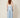 255574 Blue Silk Casual Pants — back view on model, elasticated back waistband with belt loops