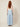 255574 Blue Silk Casual Pants — back view on model, elasticated back waistband with belt loops