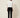 White Ag Bahar Coat on model - back view, plain white satin back with the wide collar band folded across the back neck, straight hem and sheer floral lace sleeves