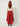 Red Edge Pant in red crinkle-textured fabric, back view on model, elasticated back waistband