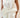 Bow Midi Dress — White, front detail