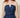 Navy Strapless Corset-Back Peplum Top – bodice detail
