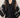Black sheer organza leaf cover-up on model, studio