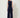 Navy lame sleeveless wide-leg jumpsuit - model back with sash tie