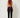 Green floral velvet corset crop top, back view on model showing pink lace-up closure