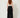 Black palazzo pants - model back, sash wraps flat with no knot