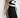 Melania Dress — Black, three-quarter