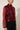 Kaj Burgundy cropped jacket on Ziba — three-quarter view
