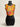 Tria Orange Bold-Floral Top - original photo, warm-white background