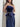 Navy Silk Casual Pants