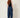 Navy blue geometric diamond pattern balloon pants - back