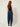 Navy blue geometric diamond pattern balloon pants - back