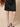 0133868 above-knee model back - black embossed leaf-vein dress