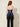 Navy Strapless Corset-Back Peplum Top – back view