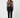 Black Floral Appliqué Sheer Tulle Top – back view