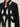 Spiral Jacket Black — ribbon band detail