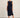 Bow Midi Dress — Navy, front