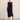 Bow Midi Dress — Navy, front