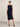 Bow Midi Dress — Navy, front