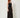 RM1519 brown venus dress - three-quarter view on model, strapless brown velvet gown with black lace waist panel and floor-length skirt