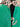 Green Sleeveless Stand-Collar Dress