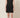 0133868 above-knee model side walking - black embossed leaf-vein dress