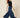 Navy blue geometric diamond pattern balloon pants - walking