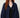 2021950 Squared Pleated Blouse Navy Blue — geometric squared pleating and draped cowl collar detail
