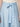 255574 Blue Silk Casual Pants — front waistband, tie belt and diagonal pleat detail