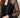 2354001 SILK DRESS TOP BLACK - detail view of the wide finely pleated black satin sleeve cuff