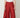 Red Edge Pant detail, flat front waistband and crinkle wave texture with draped edge panel