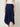 Navy wrap pleated skirt - pleat and hem detail