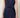 Navy lame jumpsuit - waist sash and velvet side panel detail
