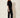 Black Sequin Scallop Top – three-quarter view