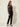 Black Floral Appliqué Sheer Tulle Top – three-quarter view
