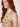 Model neckline detail - Mam Luna Sana Yellow-Purple Dress