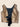 Sleeveless cropped satin vest - champagne gold, real front photo