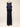Navy lame sleeveless wide-leg jumpsuit - front on hanger