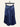 SR371 navy blue V pants real photo front on hanger - V waistband with covered button and hip flap panels