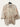 Pink Linen Bandi Coat - real product photo, front view on hanger with gold zipper, chest flap pockets and front waist bows
