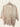 Pink Linen Bandi Coat - real product photo, back view on hanger with gathered drawstring waist channel