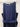 Navy lame jumpsuit - back zipper and sash detail on hanger