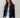 Scallop Jacquard Coat Navy