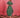 V-neck light green tafteh dress — back
