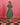 V-neck light green tafteh dress — back