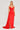 Draped Satin Slit Evening Dress in Red
