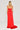 Draped Satin Slit Evening Dress in Red