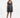 Silk Flower Short Dress Charcoal