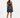 Silk Flower Short Dress Charcoal